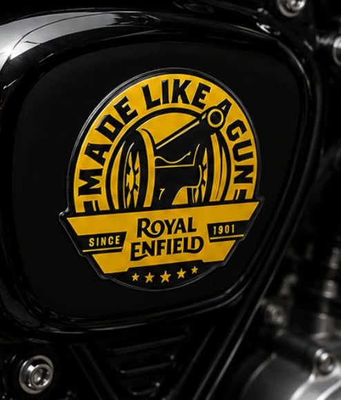 Royal Enfield Made Like A Gun 3D Dome Sticker | 3 Inch