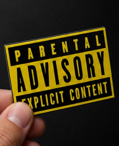 Parental Advisory 3D Dome Sticker | 3 Inch