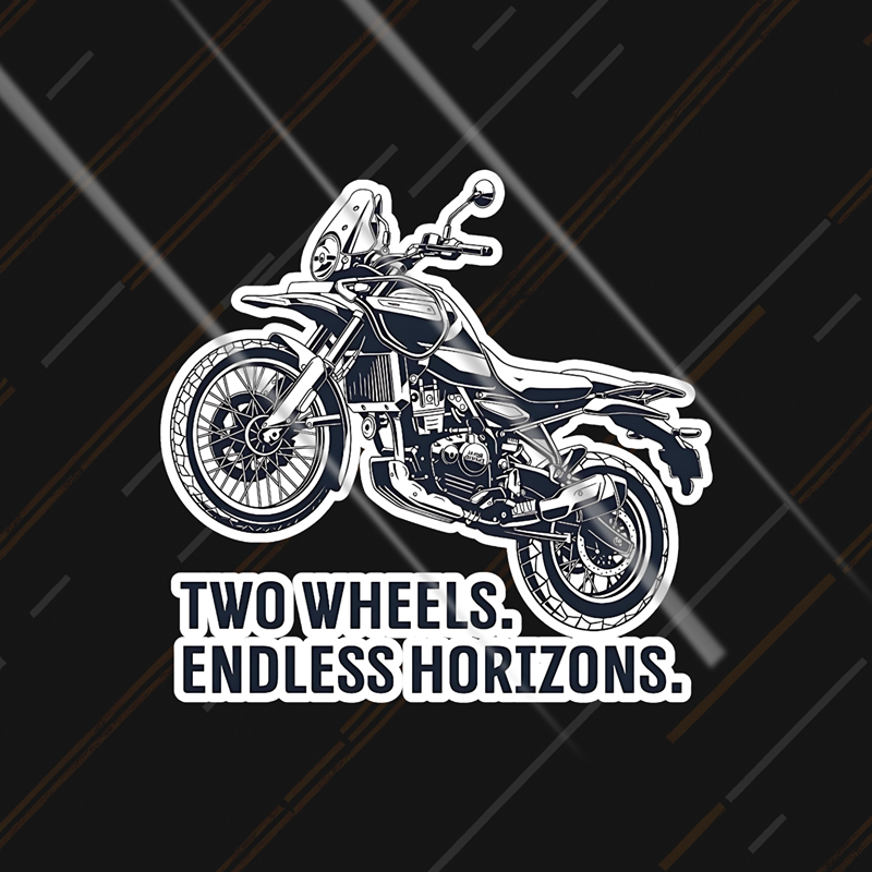 Two Wheels Endless Horizon  | Sticker