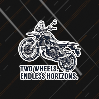 Two Wheels Endless Horizon  | Sticker
