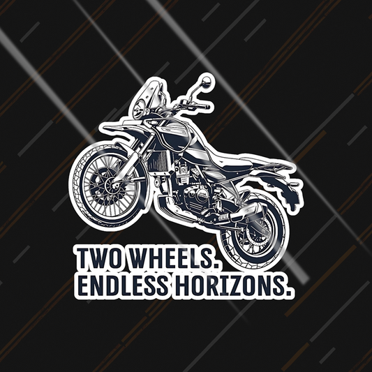 Two Wheels Endless Horizon  | Sticker