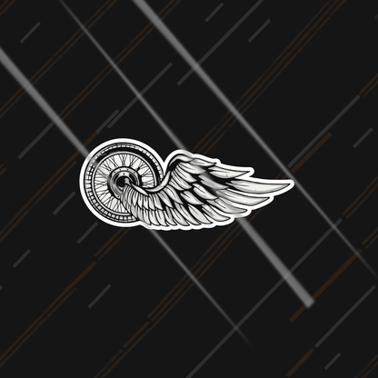 Winged Wheel bike sticker car motorcycle royal enfield classic wings design vinyl India Motohomies