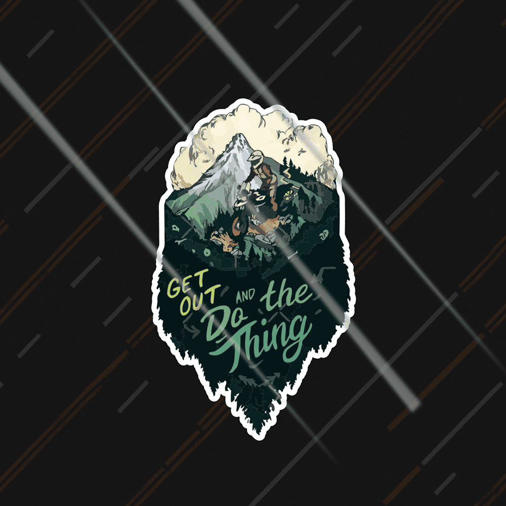 Get Out & Do The Thing mountain adventure bike sticker vinyl motorcycle stickers India car sticker Motohomies