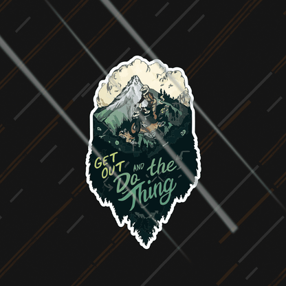 Get Out & Do The Thing mountain adventure bike sticker vinyl motorcycle stickers India car sticker Motohomies