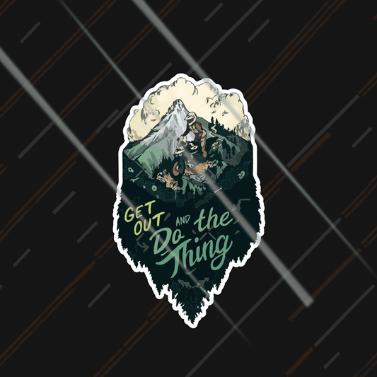 Get Out & Do The Thing mountain adventure bike sticker vinyl motorcycle stickers India car sticker Motohomies
