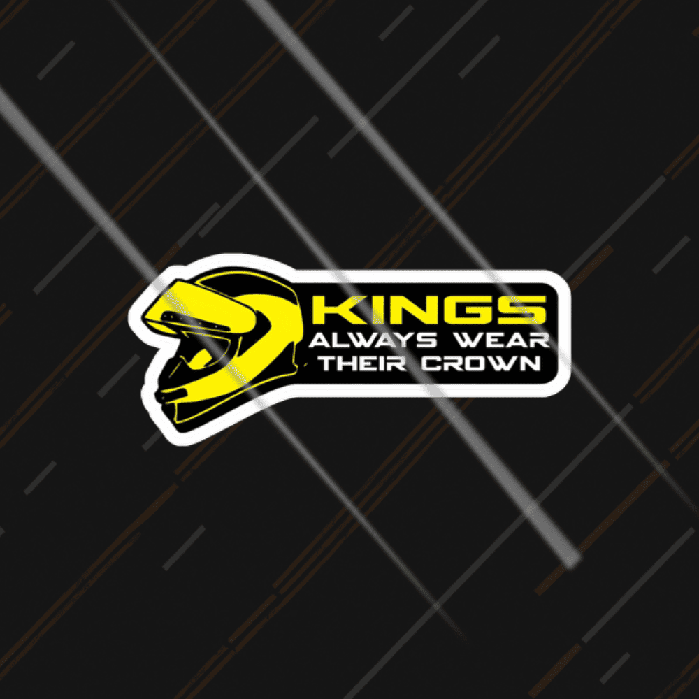 Kings wear crown bike sticker car motorcycle royal attitude vinyl design India Motohomies
