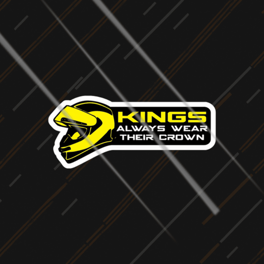 Kings wear crown bike sticker car motorcycle royal attitude vinyl design India Motohomies