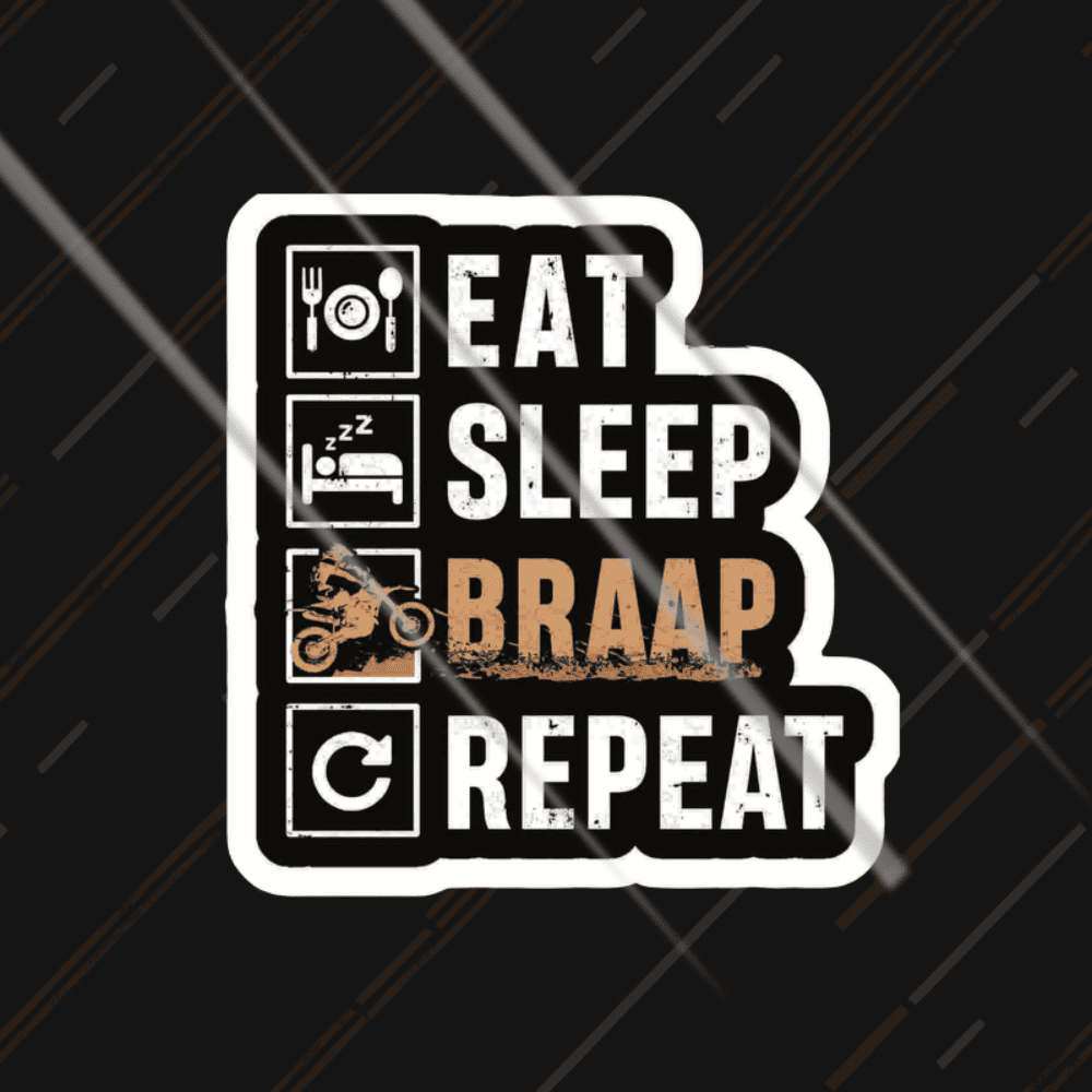 Eat Sleep BRAAP Repeat | Sticker