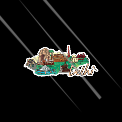 Delhi waterproof sticker for motorcycle car laptop - India Gate capital city design vinyl decal India