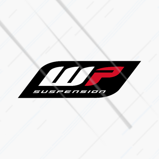WP Suspension logo sticker on a white background