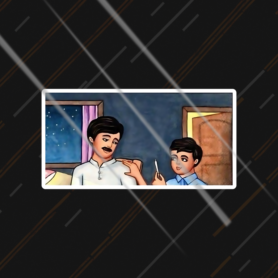 Adarsh Balak Father bike sticker car motorcycle funny Indian parent-child vinyl India Motohomies