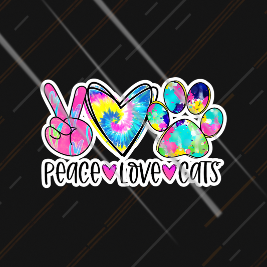 Peace Love Cats | Sticker