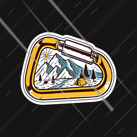 Hills In Carabiner | Sticker