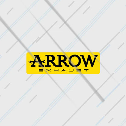 Arrow Exhaust reflective sticker 3 inch glowing under headlights at night