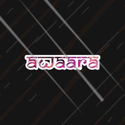Awaara reflective sticker 4 inch glowing under headlights at night