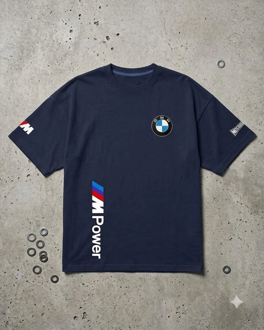 BMW M Power navy T-shirt with BMW roundel and M Power graphic