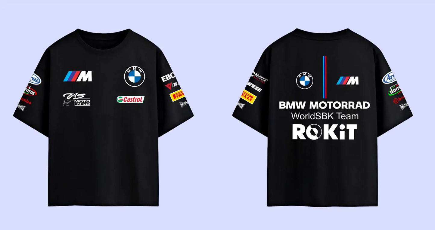 BMW oversized t shirt black racing graphic multiple view product image