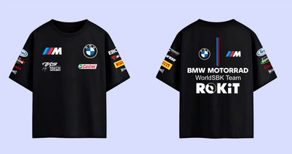 BMW oversized t shirt black racing graphic multiple view product image