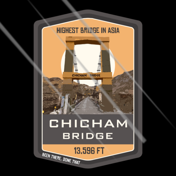 Chicham Bridge Spiti Valley travel waterproof vinyl sticker for bikes cars and laptops adventure decal Motohomies