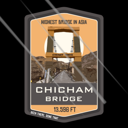 Chicham Bridge Spiti Valley travel waterproof vinyl sticker for bikes cars and laptops adventure decal Motohomies
