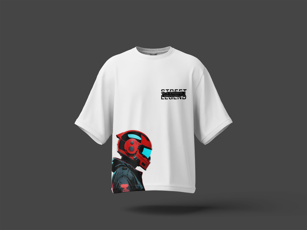 cyberpunk oversized t shirt front graphic futuristic design black streetwear India