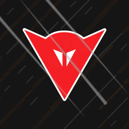 Dainese reflective sticker 3 inch glowing under headlights at night