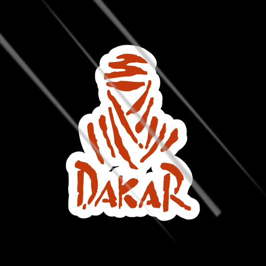 Dakar rally desert rider vinyl sticker for adventure bikes and rally fans – Motohomies
