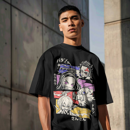 Tanjiro | Nezuko | Inosuke | Zenitsu- Demon Slayer | Unisex Oversized T-Shirt