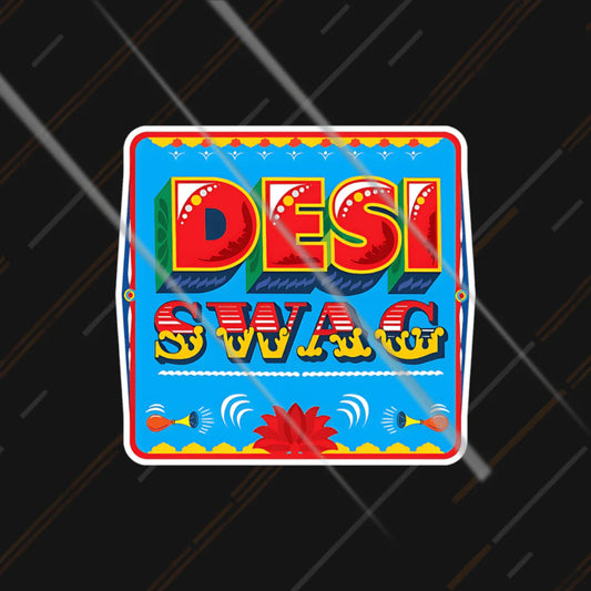 desi swag sticker with colorful indian design for cars bikes and lifestyle