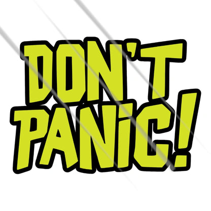 Dont panic funny quote vinyl sticker for bikes, helmets and cars – Motohomies
