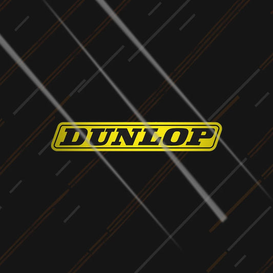 Dunlop reflective sticker 4 inch glowing under headlights at night