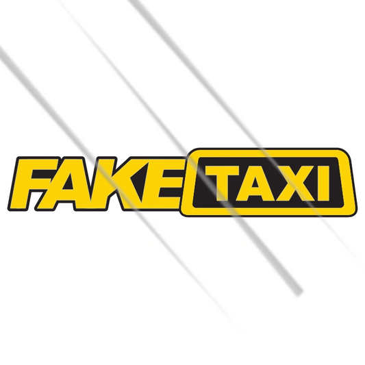 Fake taxi meme vinyl sticker for cars, bikes and funny sticker lovers – Motohomies