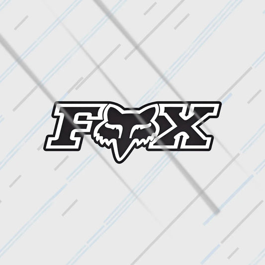 Fox Racing reflective sticker 3 inch glowing under headlights at night