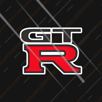 GTR Nissan GT-R red and black emblem sticker 3 inch in matte vinyl