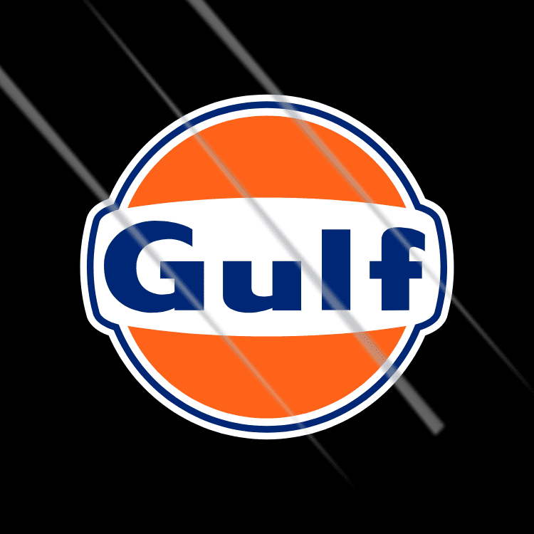 Gulf oil racing logo waterproof vinyl sticker for cars and bikes – Motohomies