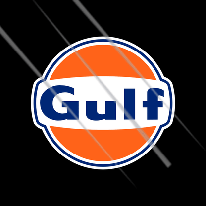Gulf oil racing logo waterproof vinyl sticker for cars and bikes – Motohomies