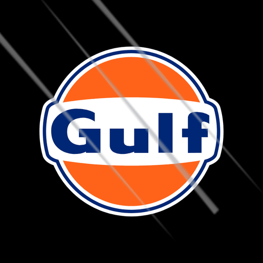 Gulf oil racing logo waterproof vinyl sticker for cars and bikes – Motohomies