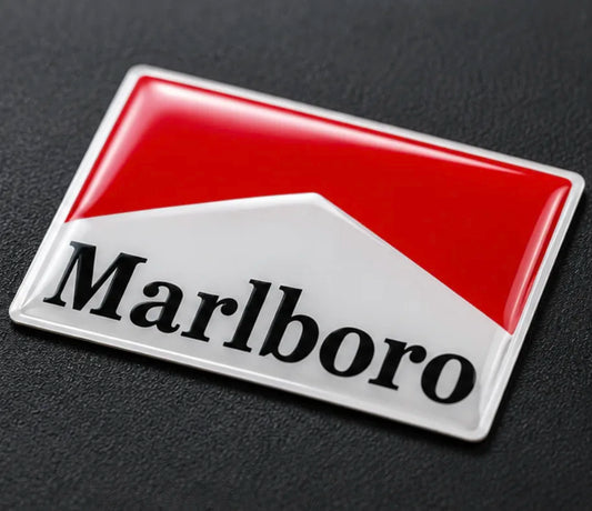 Marlboro Racing 3D Dome Sticker | 3 Inch