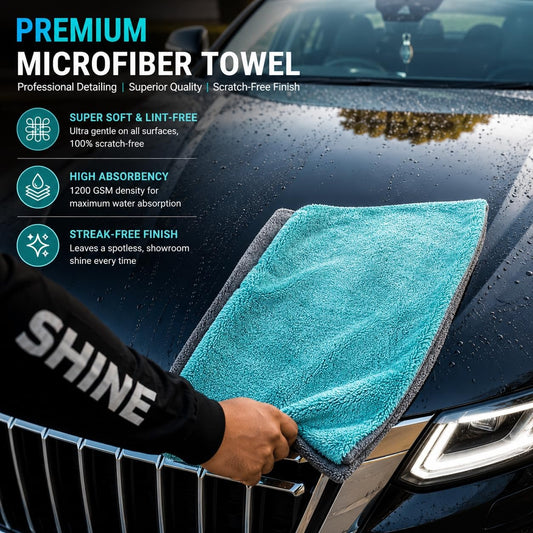 1200 GSM Microfiber Cloth for Bike & Car | Twisted Loop