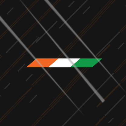 India flag strip tricolour reflective sticker 3 inch glowing at night