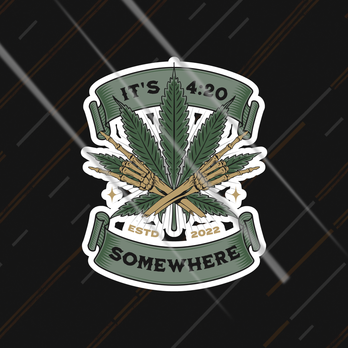 It's 4:20pm Somewhere | Reflective Sticker