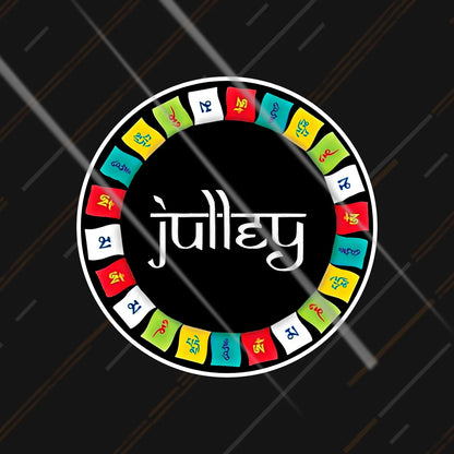 Julley Ladakhi reflective sticker 3 inch glowing under headlights at night