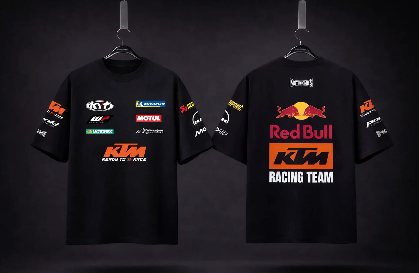 KTM racing graphic oversized t-shirt front logo detail biker fashion