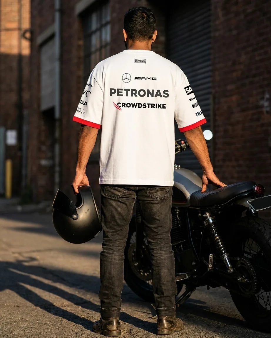 Mercedes AMG Petronas F1 inspired t-shirt back view