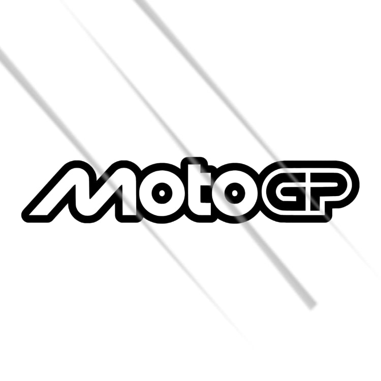 MotoGP white logo racing vinyl sticker for bikes and motorcycle enthusiasts – Motohomies