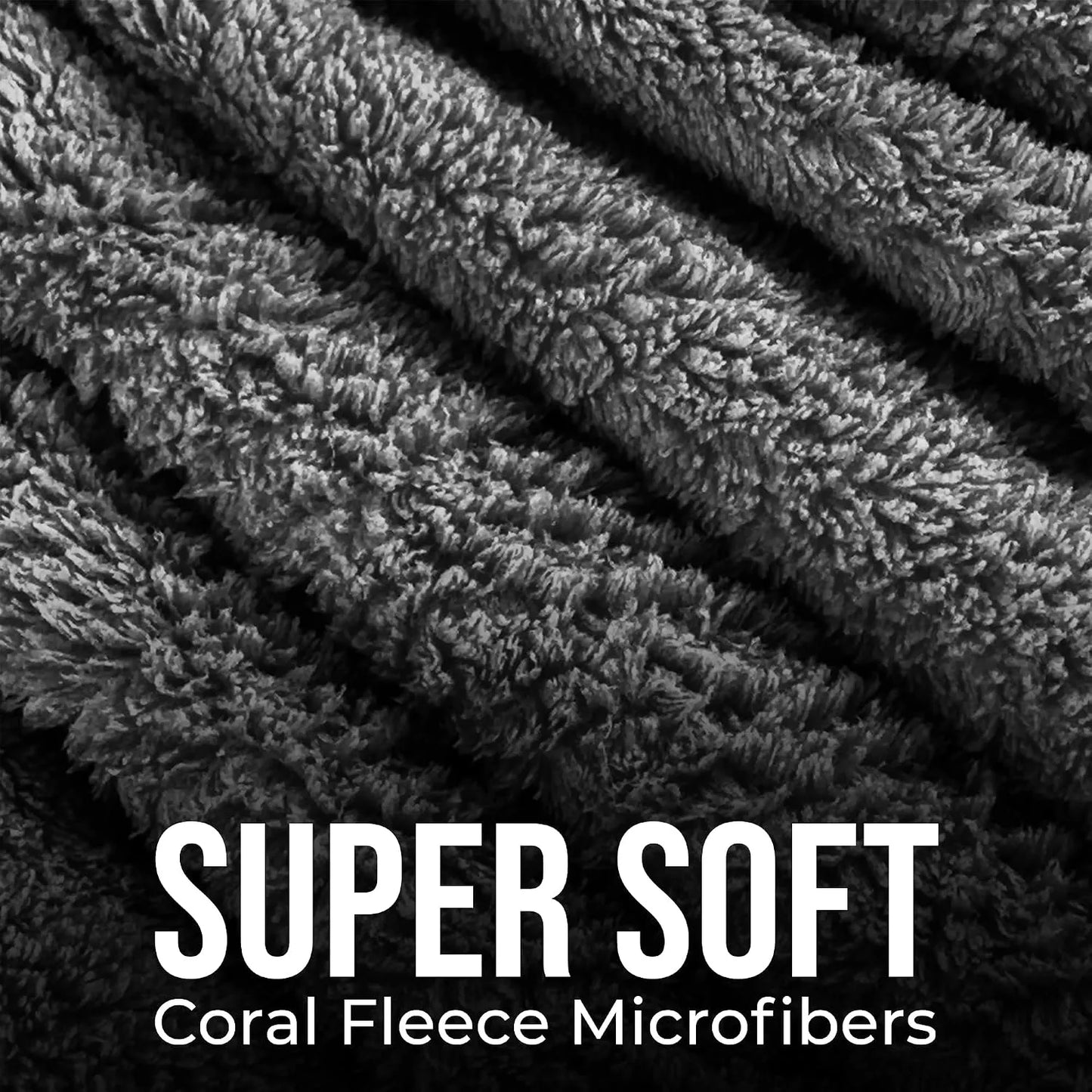 Close-up of soft coral fleece microfiber pile on Motohomies 550 GSM grey cloth