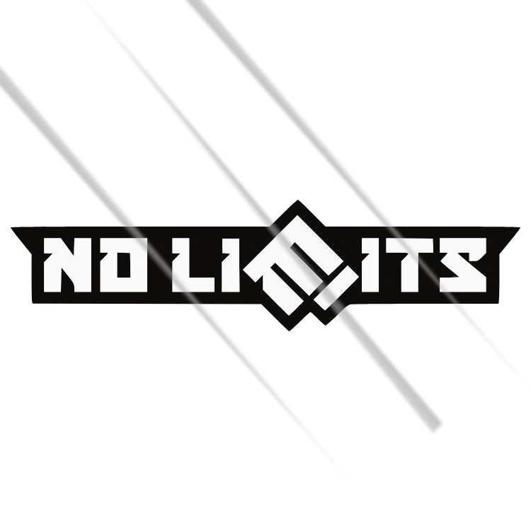 No limits racing style vinyl sticker for bikes, cars and riders – Motohomies