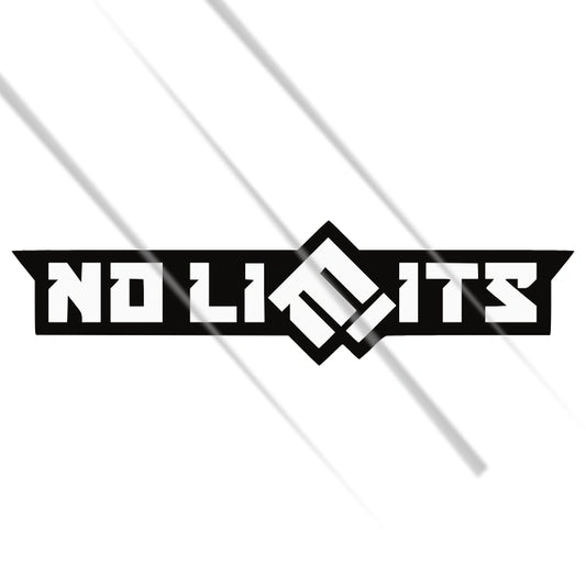No limits racing style vinyl sticker for bikes, cars and riders – Motohomies