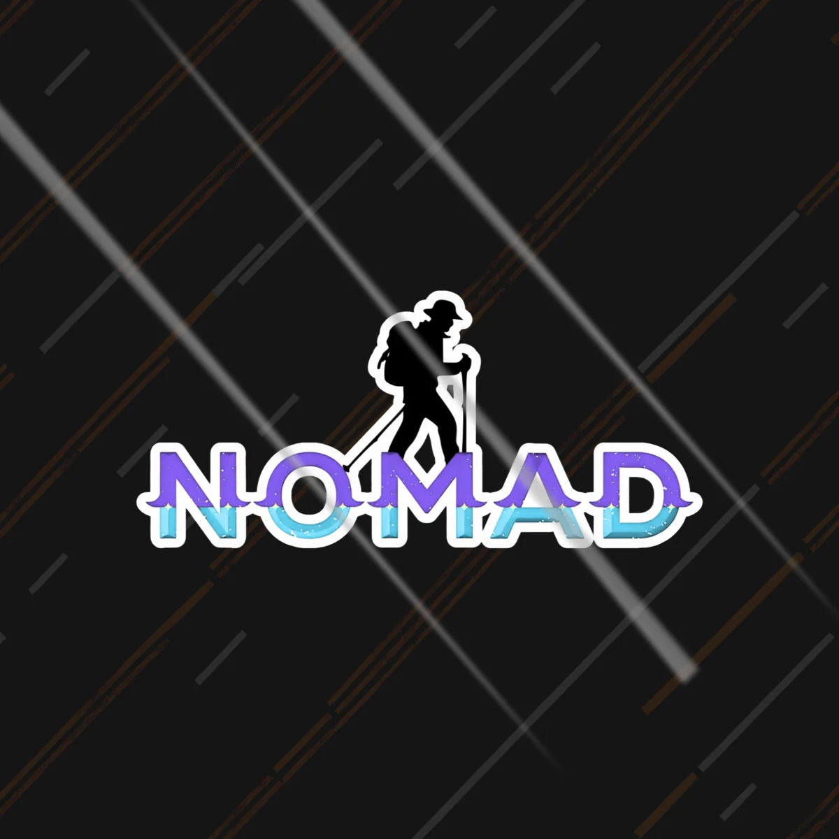 Nomad reflective sticker 3 inch glowing under headlights at night