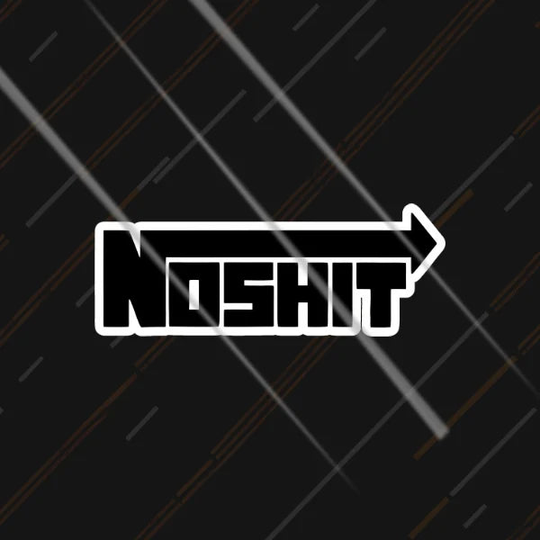 NoShit reflective sticker 3 inch glowing under headlights at night